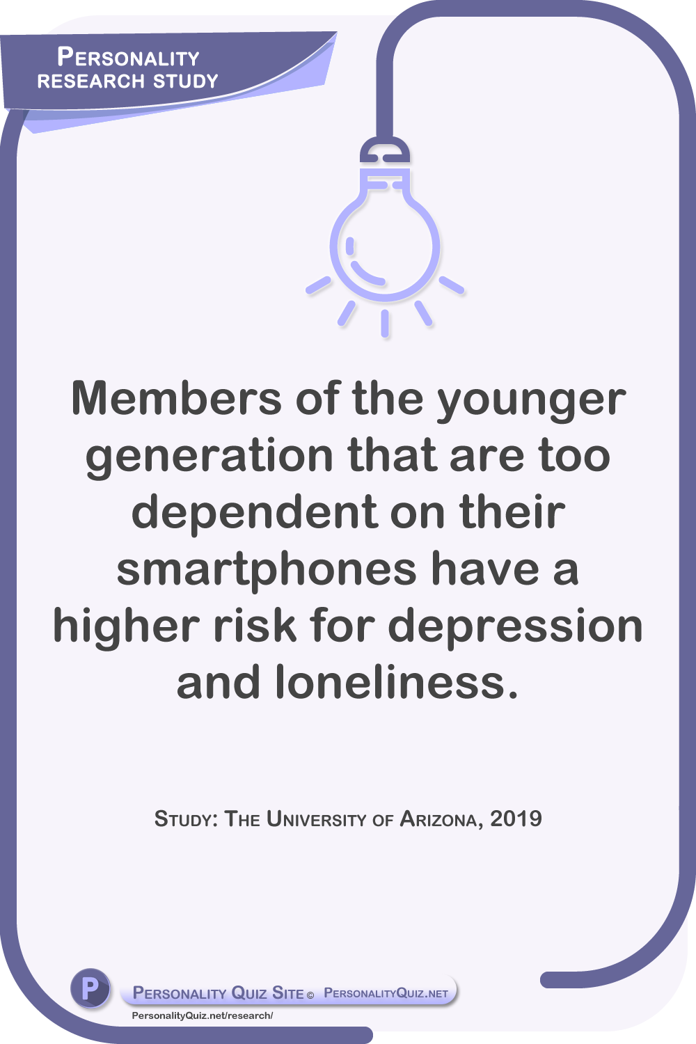 Members of the younger generation that are too dependent on their smartphones have a higher risk for depression and loneliness. Study: The University of Arizona, 2019