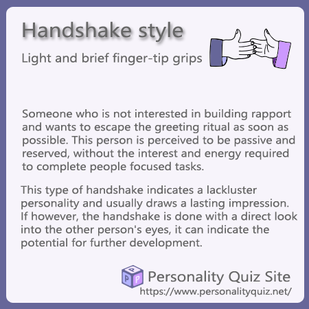 light handshake