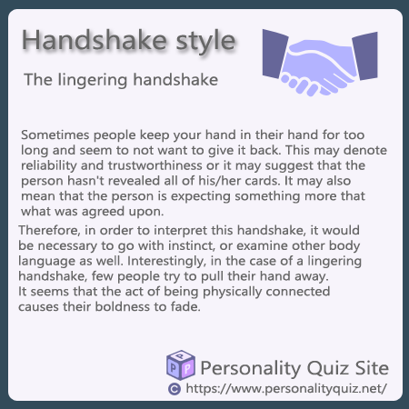 lingering handshake