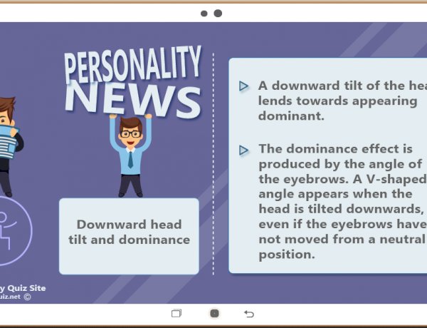 Faces appear more dominant when the head is tilted down