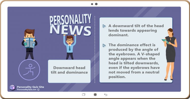 Faces appear more dominant when the head is tilted down